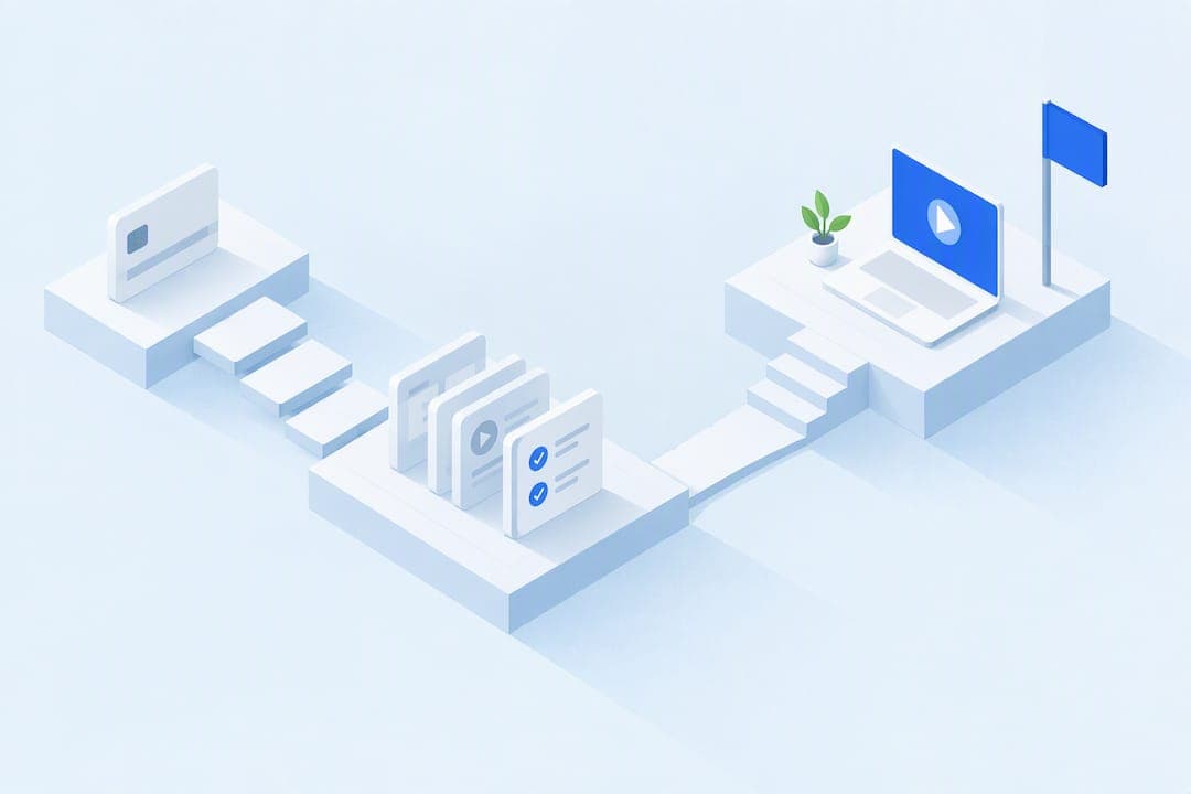 Course onboarding funnel: Get $1k–$10k buyers active in week one